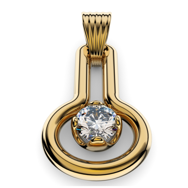 Colgante Aldaba Oscilante oro 750/000 diamante 0.15 cts
