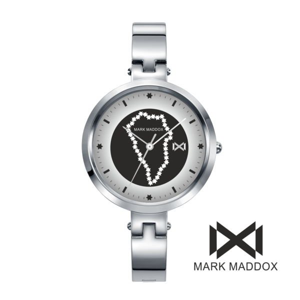 Reloj Mark Maddox Star La Palma acero plata esfera silver